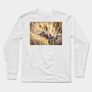 Alert African Wild Dog Long Sleeve T-Shirt